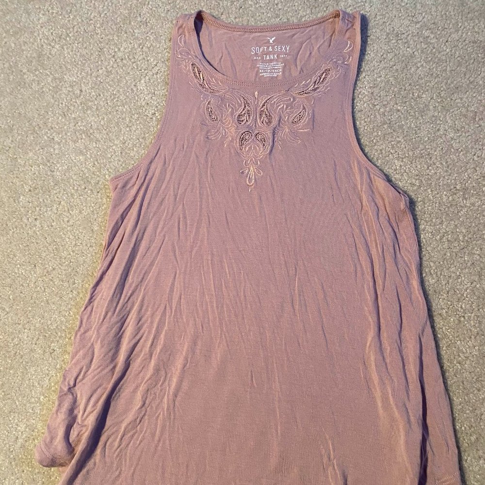 AE Soft & Sexy Light Pink Tank Top XS